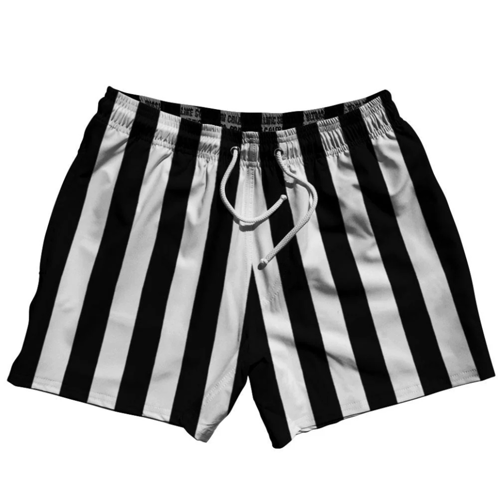Black and White Striped Shorts